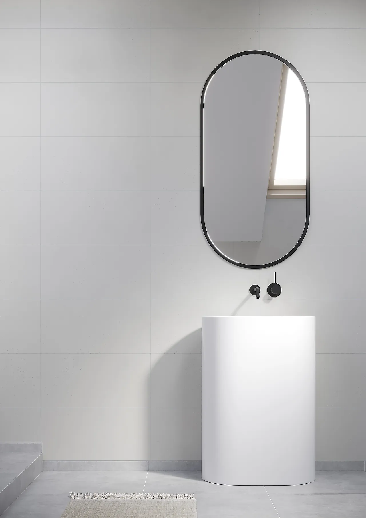 Baderomsplate sement grå flis 60x30 cm 11x620x3020 mm null - null - 2 - Miniatyr