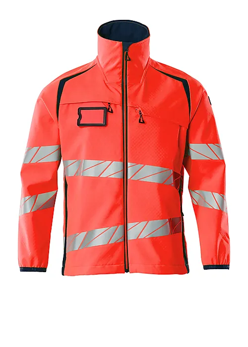 Softshelljakke 19002 rød/marine 4xl eniso 20471 klasse 2