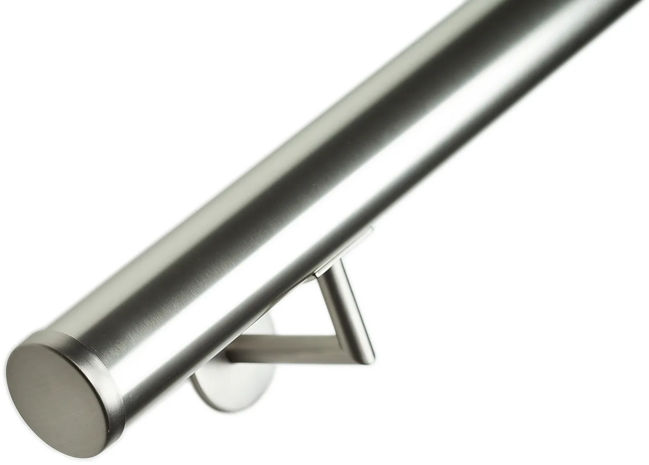 Håndløper sølvfarget børstet aluminium null - null - 2 - Miniatyr