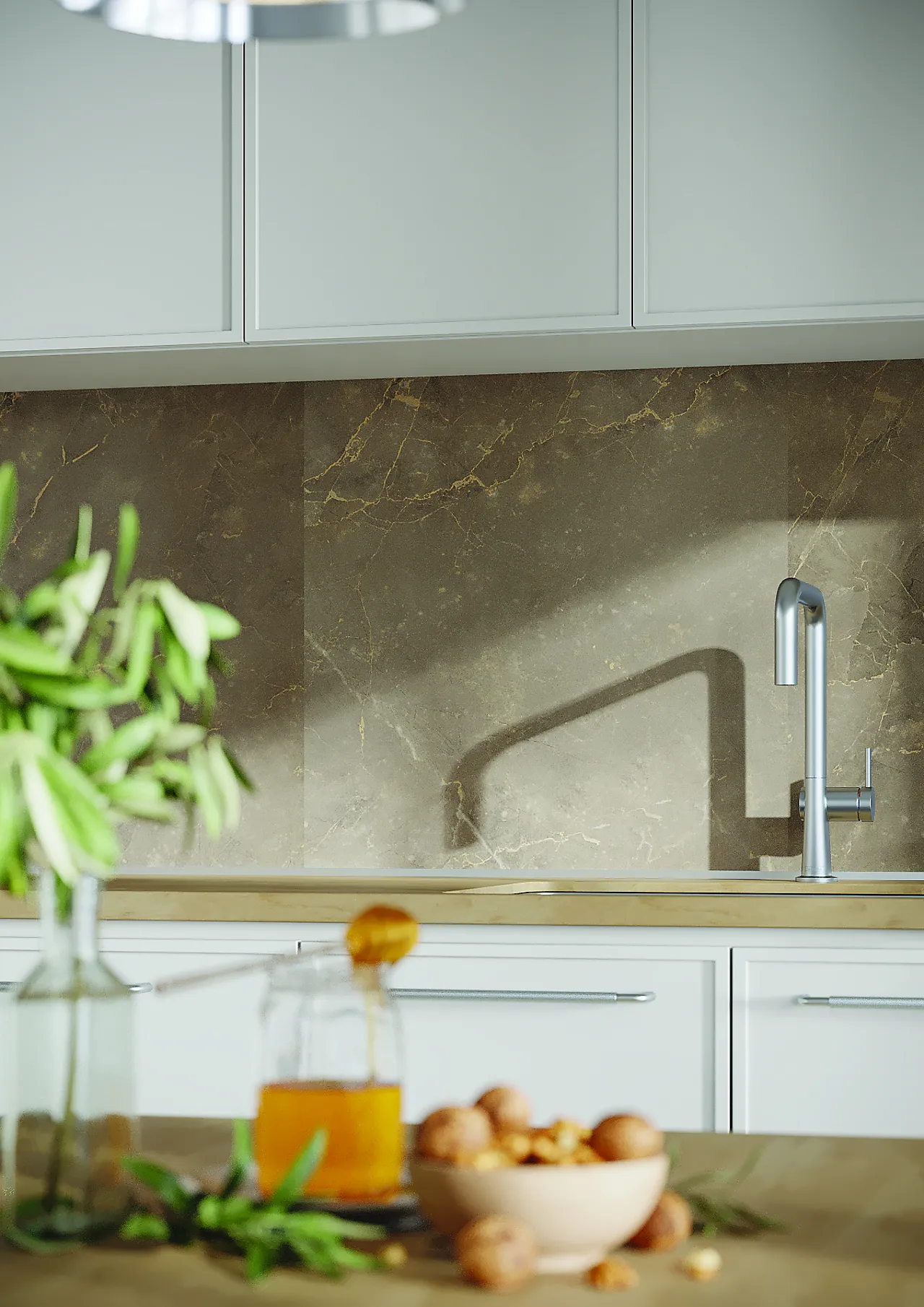 Kjøkkenplate brown marble slett overflate 10x620x580 null - null - 2 - Miniatyr