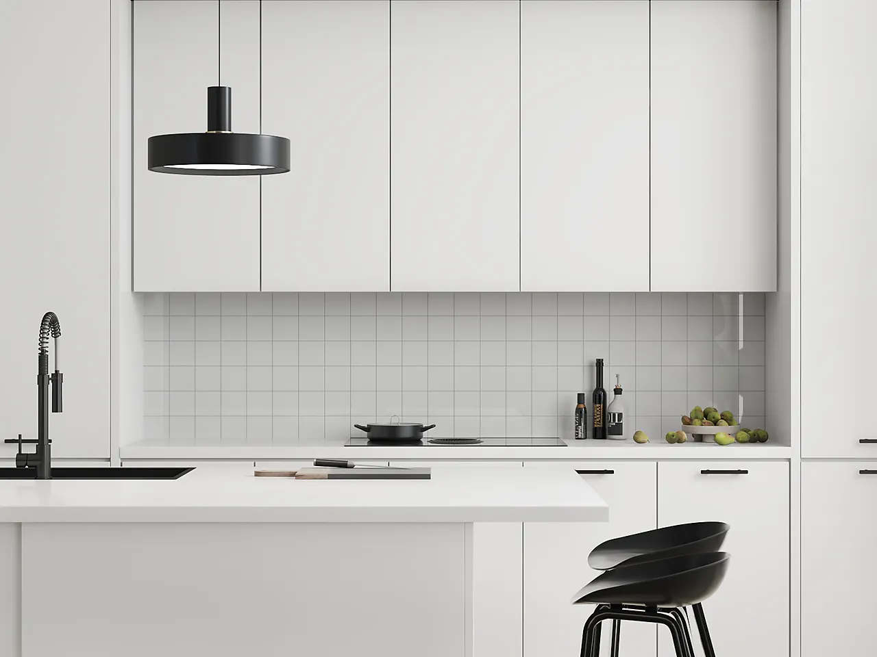 Fibo Kitchen Board 3091KM1010 Denver White 10x10 cm null - null - 2 - Miniatyr
