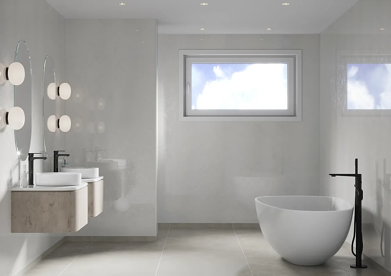 Fibo baderomsplate Ivory 10x620x2400 mm