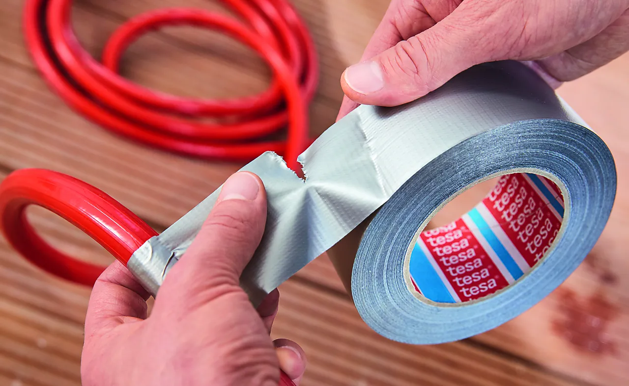 Lerretstape Extra Power grå 10 m x 50 mm null - 10 L - 2 - Miniatyr