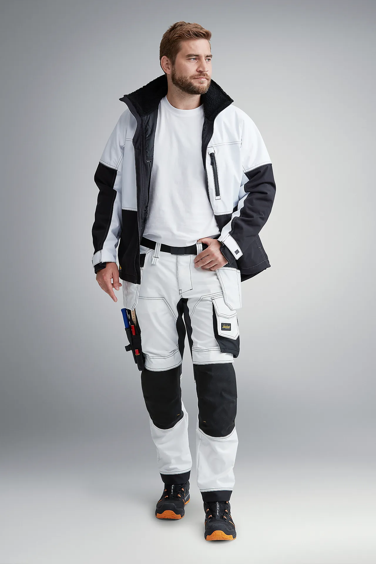 Arbeidsbukse stretch hvit str 56 null - null - 3 - Miniatyr