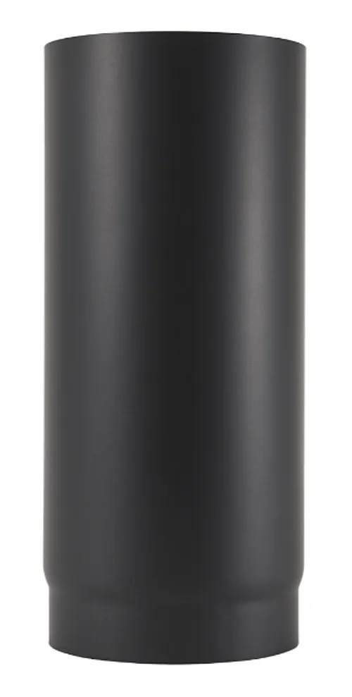 Røykrør rett Ø125/250 mm matt sort