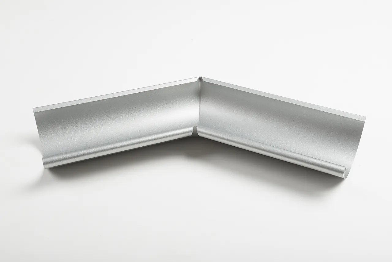 Vinkel innv 45" stål 125mmsilver takrenne isola Vinkel innv 45" stål 125mmsilver takrenne isola