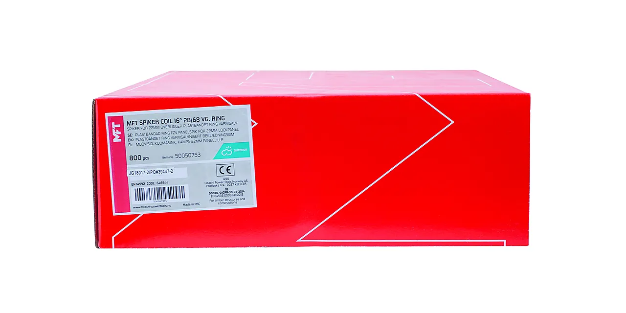 Spiker MFT ringet 16° 28/68 800 stk null - null - 3 - Miniatyr