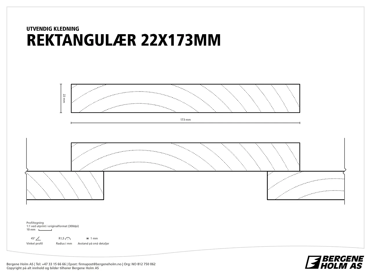 Gran 22x173 rektkled ædelsort kledning rektangulær behandlet null - null - 2 - Miniatyr