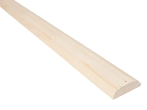 Utvendig kledning barokk 22x73 mm ubehandlet gran