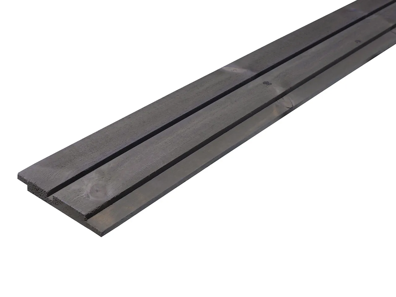 Dobbelfals rettkantet med fuge 19 x 148 cm grå