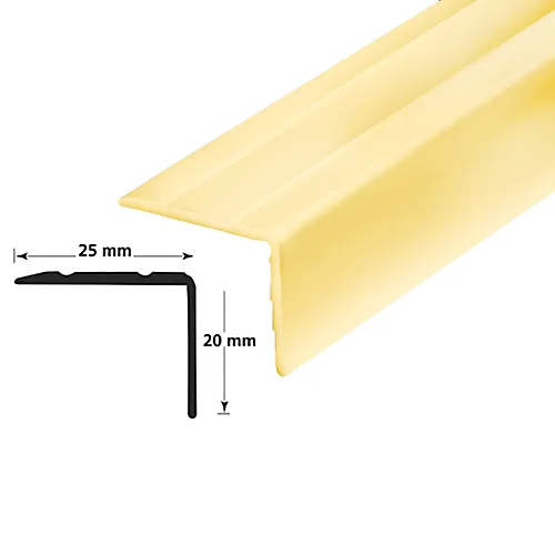 Trappenese nr 9.1 selvklebende aluminium 2 meter messing