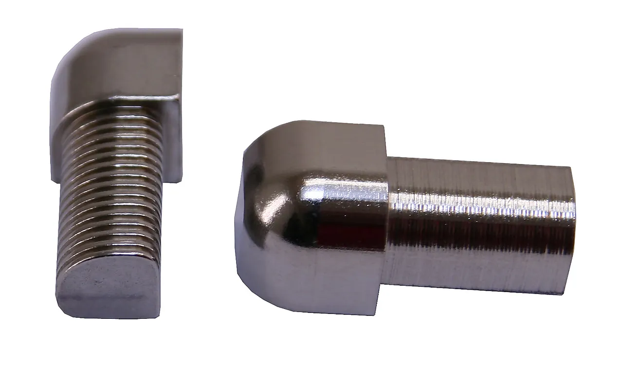 Hjørne utvendig polert stål 8mm pakke a 2 stk