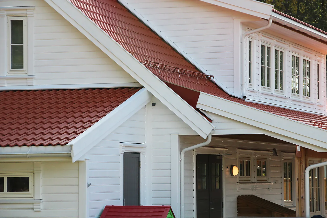 Snørekkverk 2-rørs 1,2 meter teglrød null - null - 2 - Miniatyr