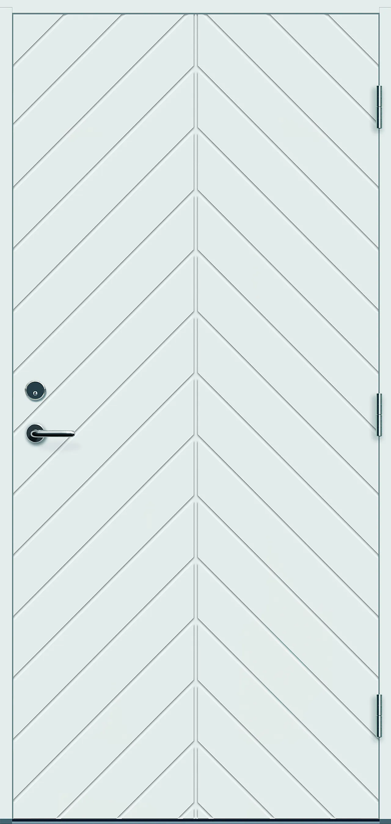 Ytterdør Gol hvit høyre 80x190 cm null - 80x190 cm - 2 - Miniatyr