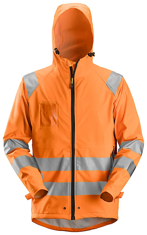 Regnjakke 8233 PU High Vis kl.3 oransje L