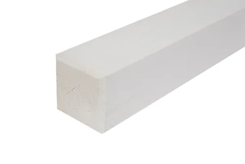 Stolpe 90 mm 130 cm hvitmalt