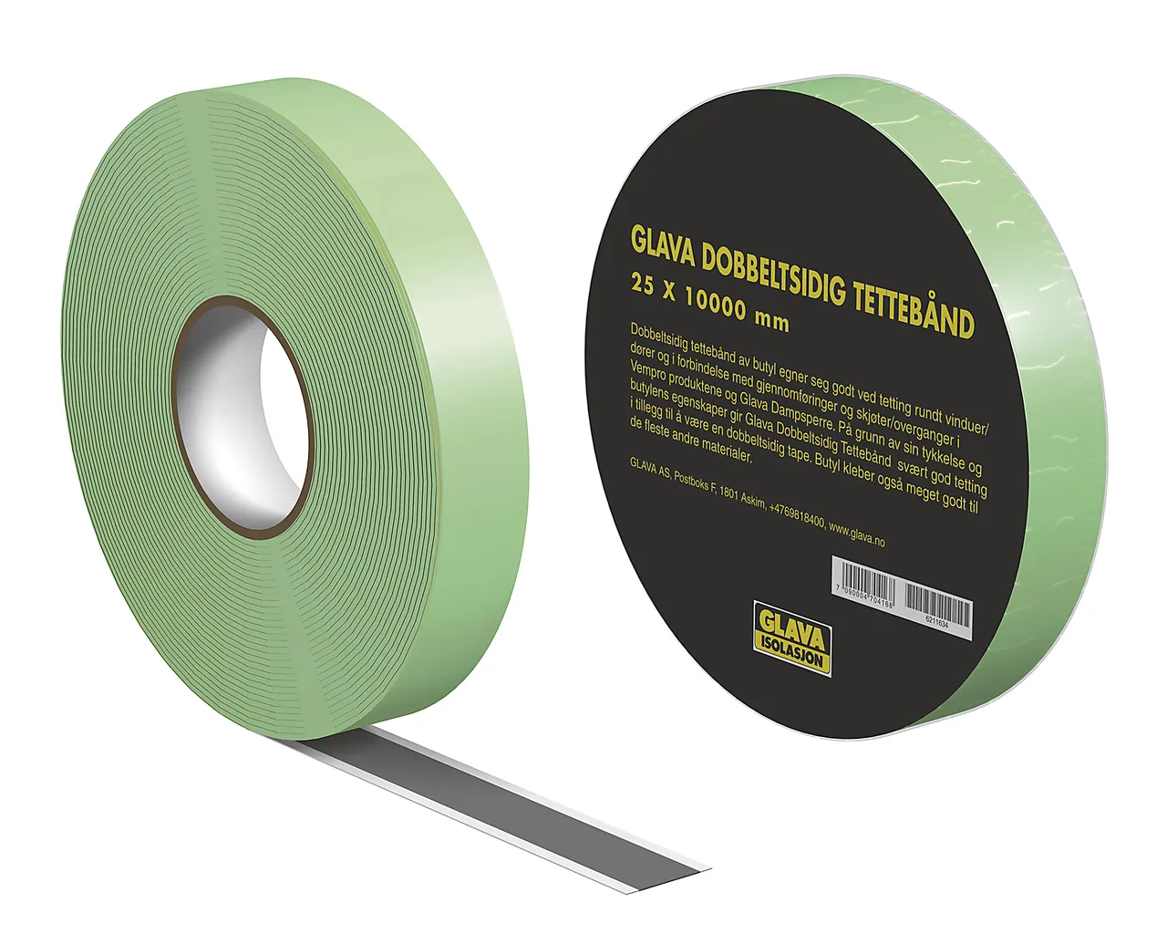 Tettebånd dobbeltsidig glava 25x10000mm Tettebånd dobbeltsidig glava 25x10000mm