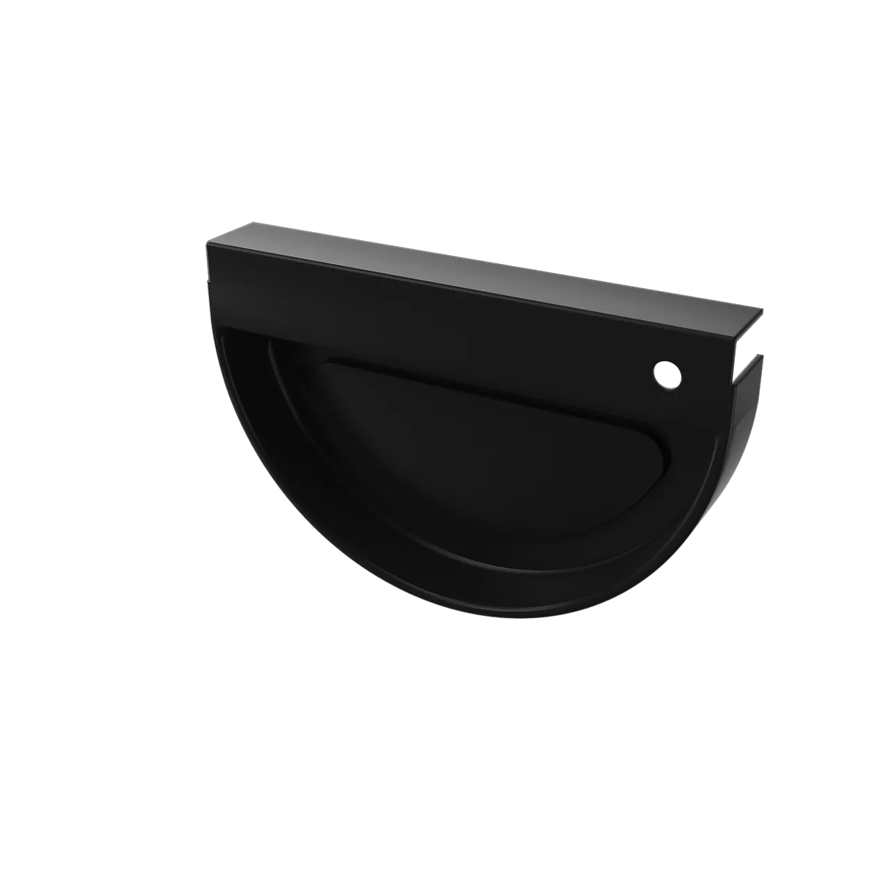 Endebunn til takrenne 100 mm sort