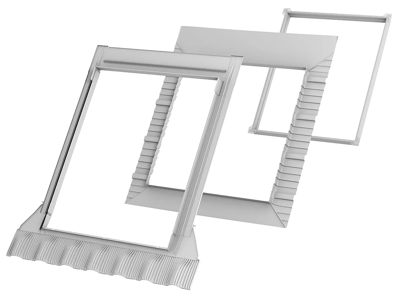 Velux inndekning 55x78 edw 2000 med bdx og bfx for profilerte tak null - 55x78 cm - 3 - Miniatyr