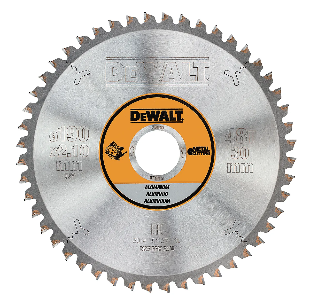 Sagblad 190x30x48t alu dt1912dw transportabel
