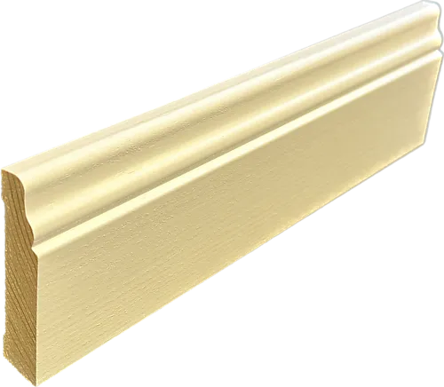 Fotlist furu malt 15x70x4400 mm hvit lona