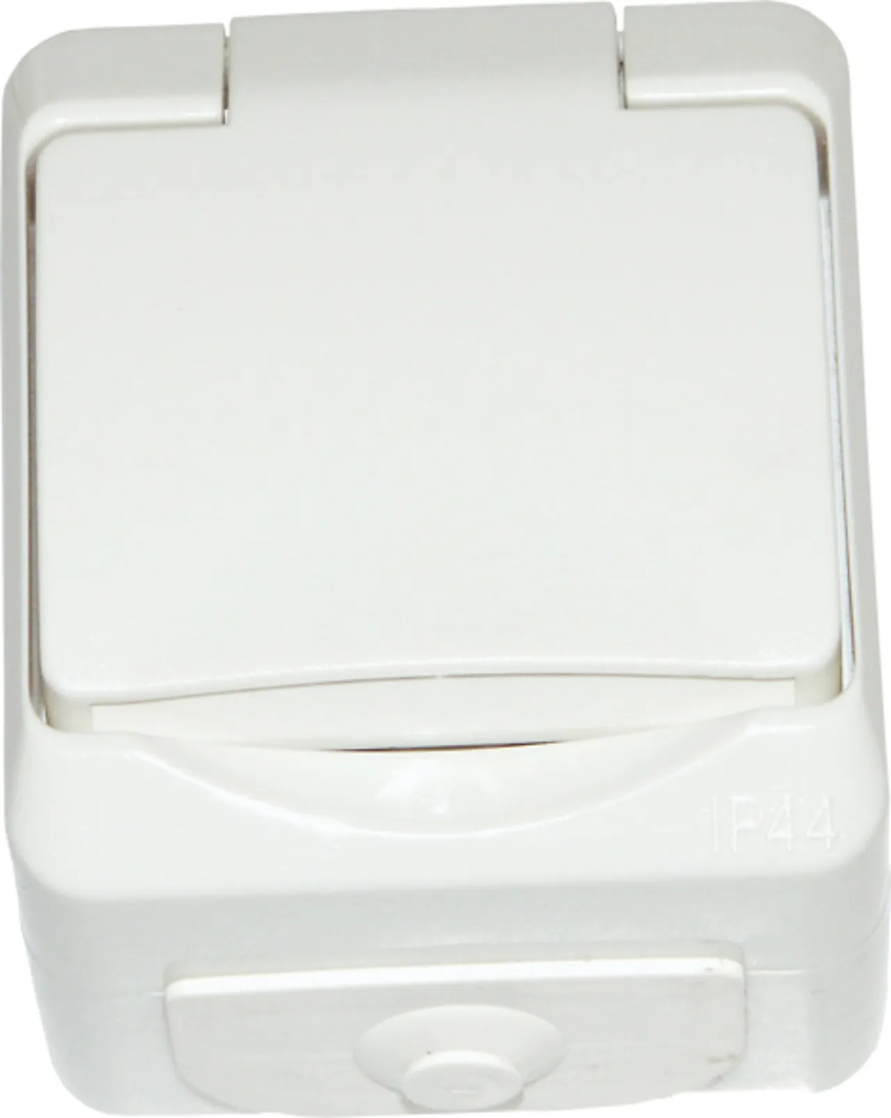 Stikkontakt enkel m/ lokk