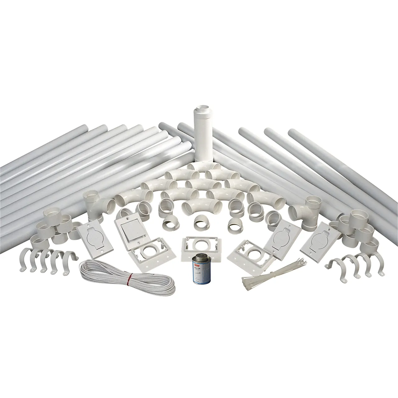 Rørpakke med 3 sugekontakter for sentralstøvsuger Rørpakke med 3 sugekontakter for sentralstøvsuger