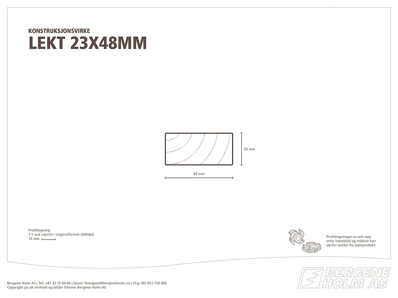 Justert lekte impregnert furu 23x48 mm Justert lekte impregnert furu 23x48 mm