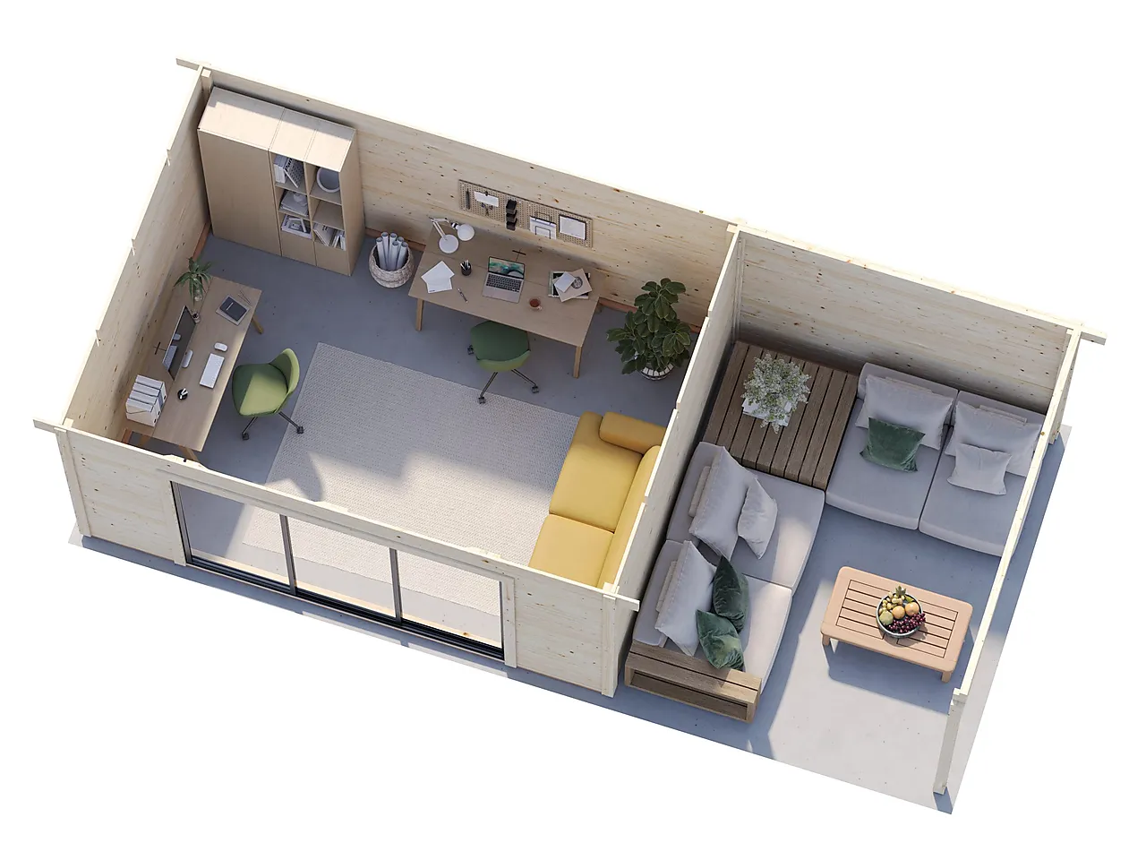 Hagestue Lydia 14,4+8,8 m² slide null - null - 2 - Miniatyr