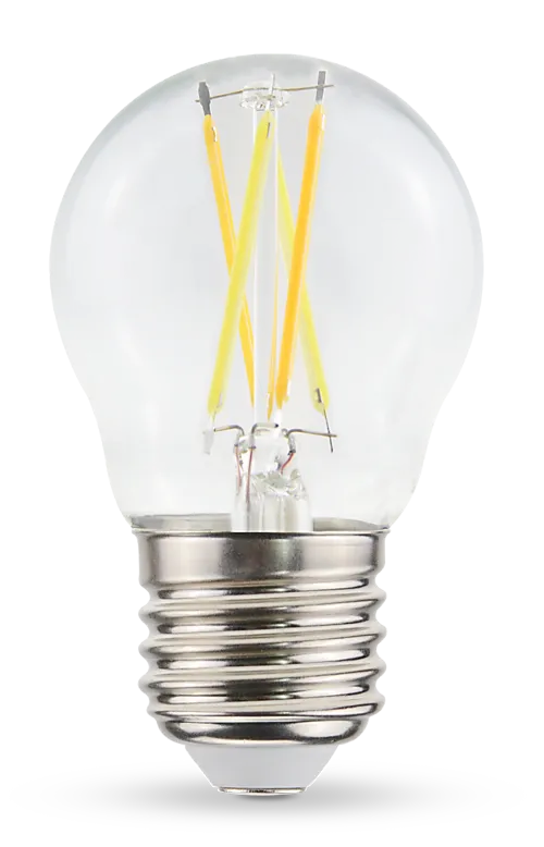 Lyspære led mini globepære flamedim E27 4,5 Watt