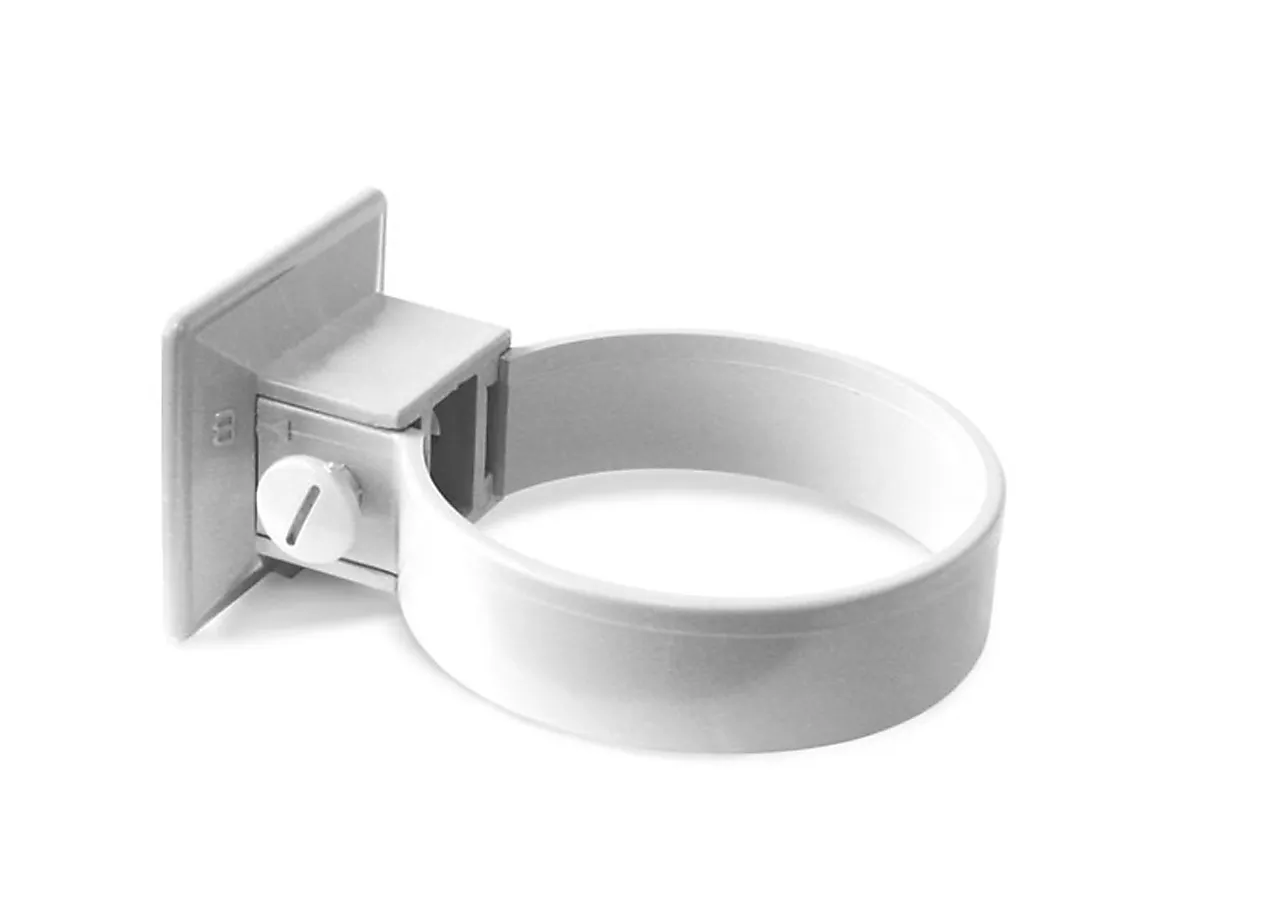 Rørklammer plast 75 mm hvit