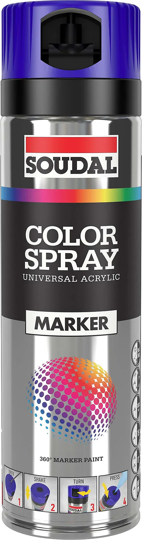 Merkespray Fluo 500 ml blå