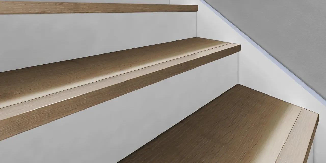 Trappenese 60x35 eik greigemassiv 120cm Trappenese 60x35 eik greigemassiv 120cm