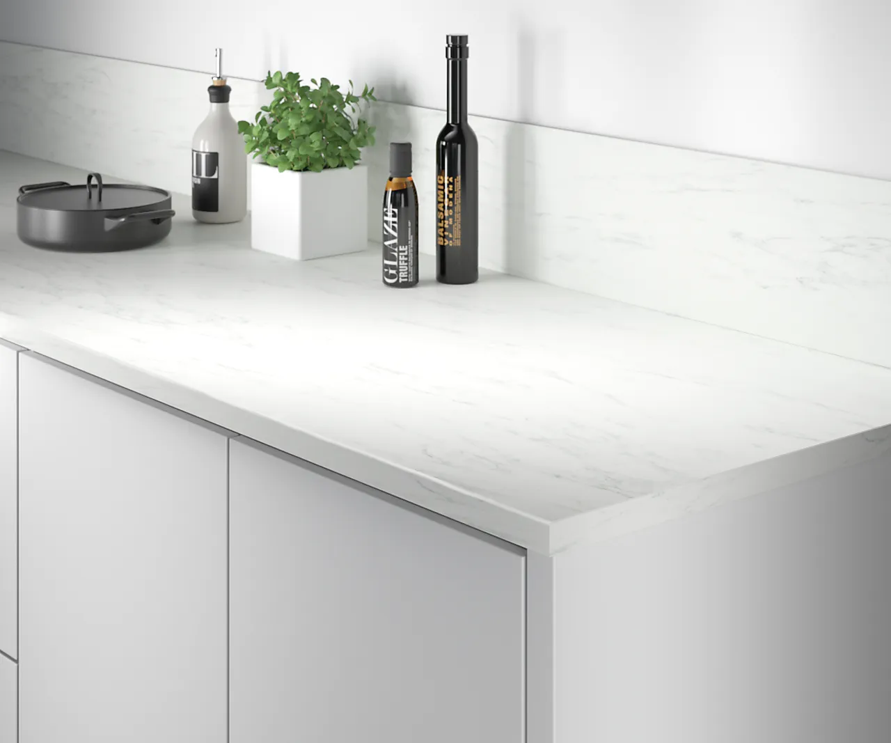Benkeplate laminat postform marble white null - null - 2 - Miniatyr