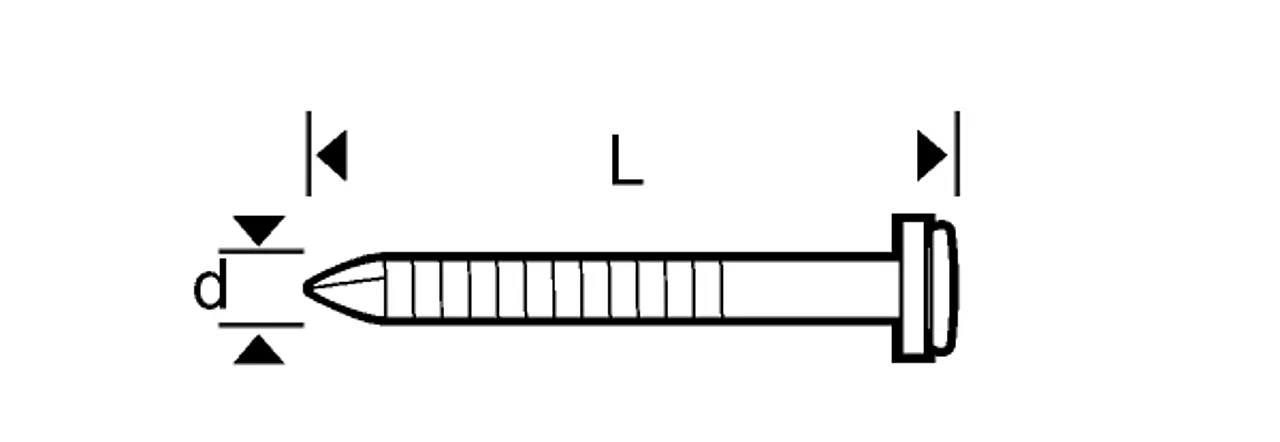 Blikkspiker svart 2,5x30 fzv -200 med tetting varmforsinket stål null - null - 2 - Miniatyr