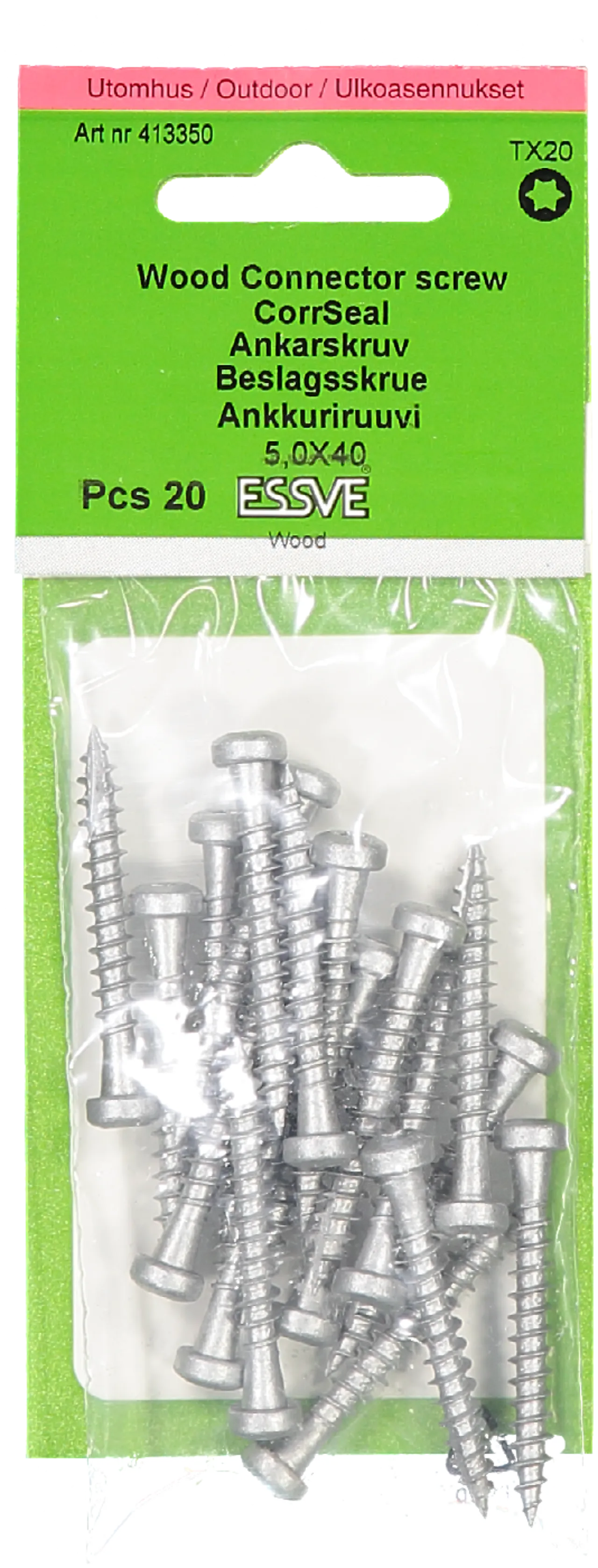 Beslagskrue for tre 5 x 40 mm 20 stk null - null - 2 - Miniatyr