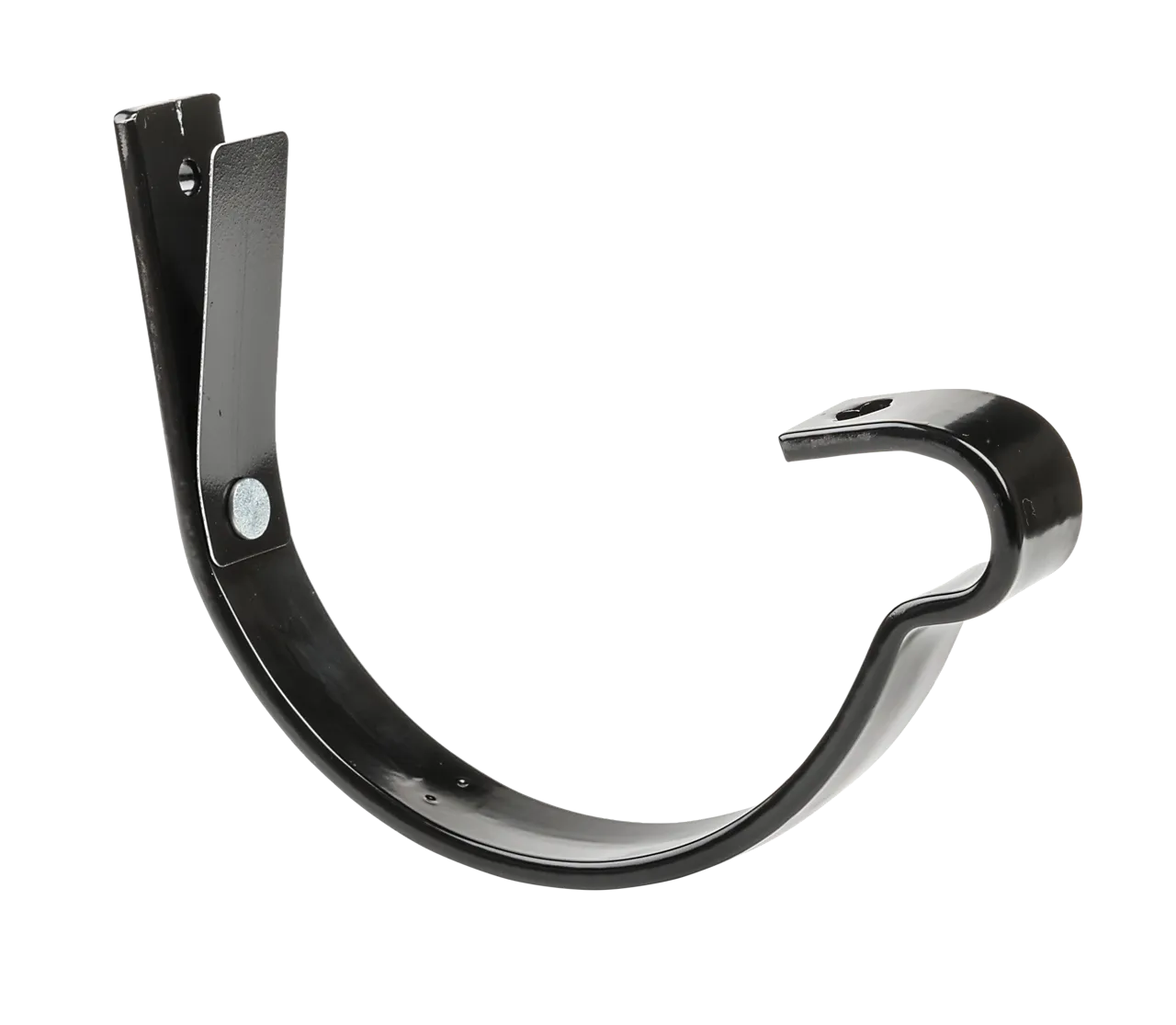 Rennekrok med fjær stål 125 mm sort Rennekrok med fjær stål 125 mm sort