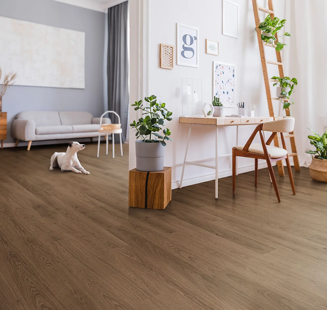 OpusEco Hybridgulv 1-stav Kjerag mørk eik