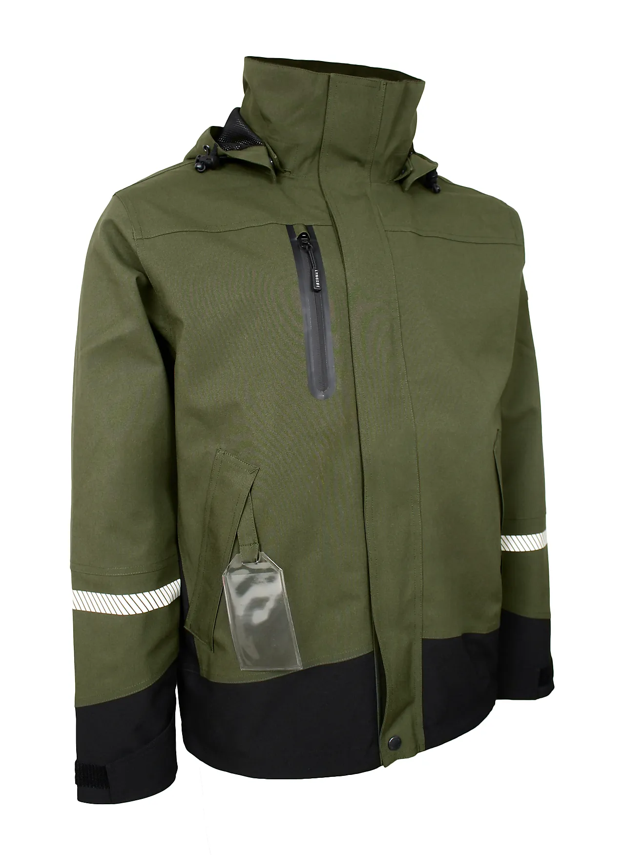 Lyngsøe skalljakke stretch sort/grønn Xs