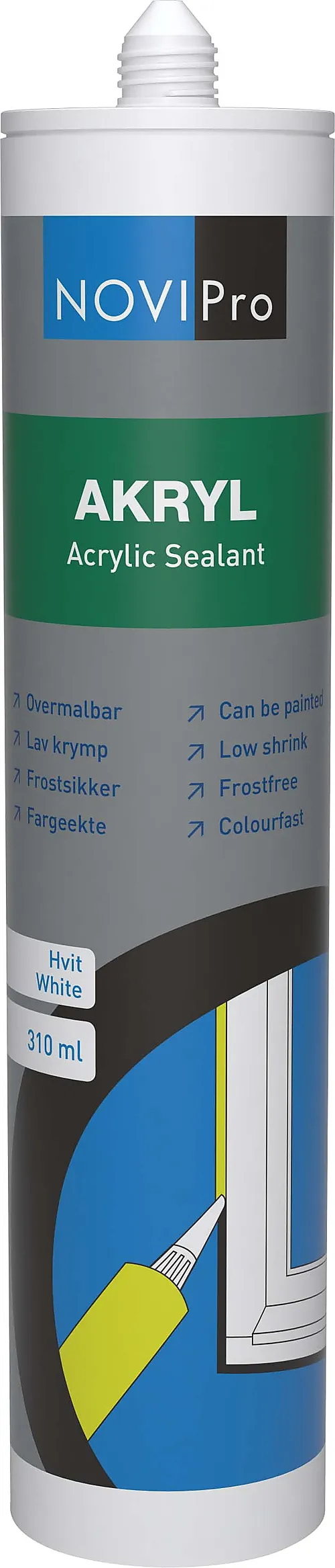 Akryl hvit 310ml