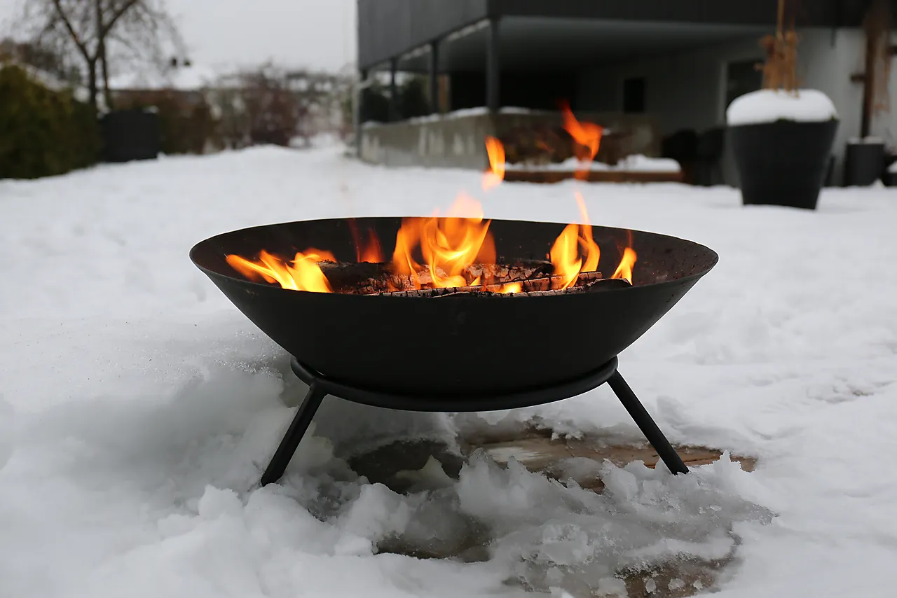 Bålpanne sort stål 56 cm