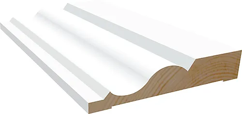 Gulvlist furu profilert hvit bomull S0502-Y 21x120x4400 mm