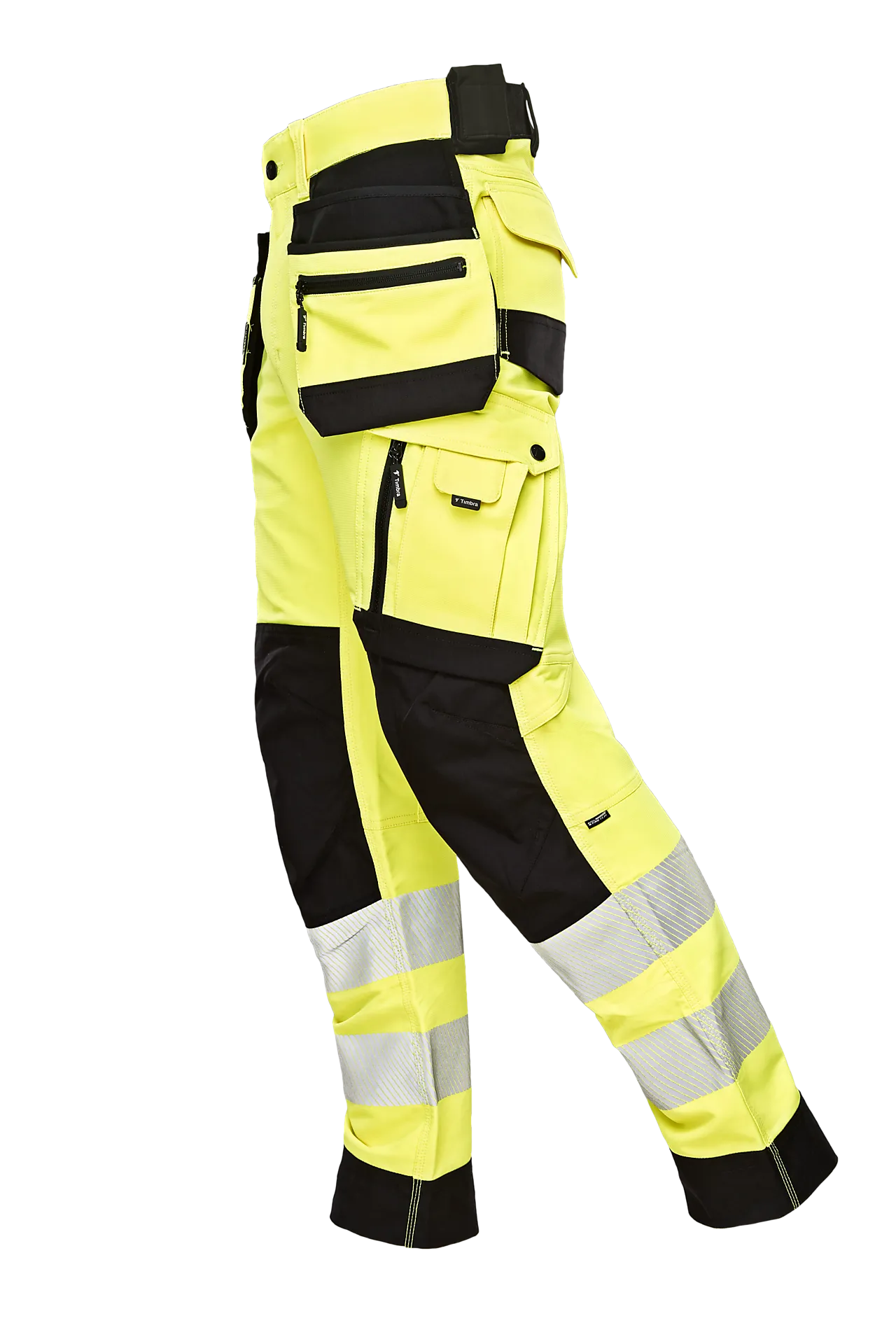 Bukse Hi-Viz kl. 2 gul/sort str 52 null - null - 2 - Miniatyr