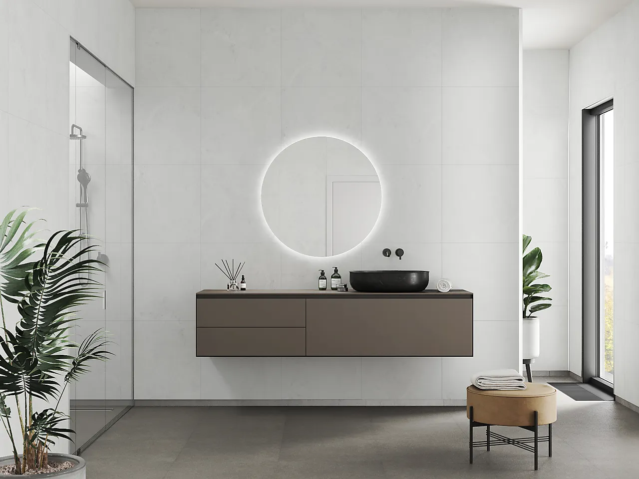 Baderomsplate hvit marmor flis 11x620x3020 mm null - null - 2 - Miniatyr