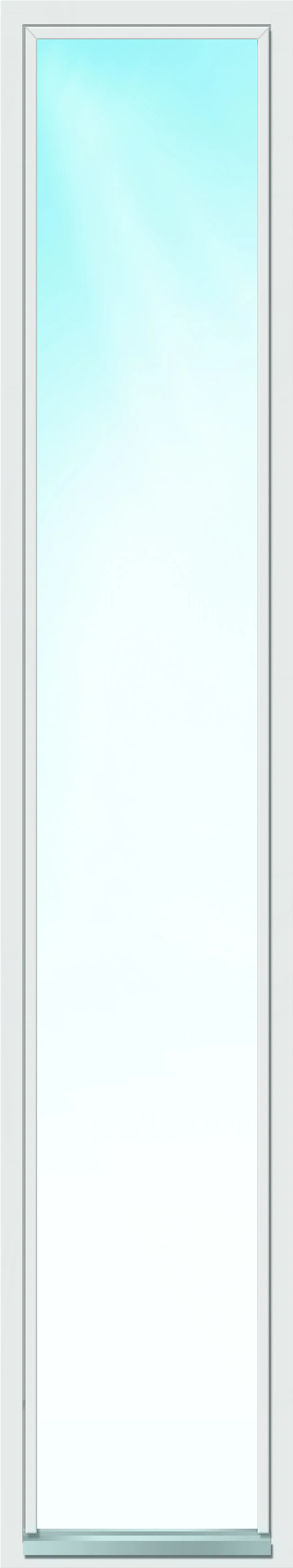 Sidefelt ytterdør S-1 Klart med glass hvit 30x200 cm