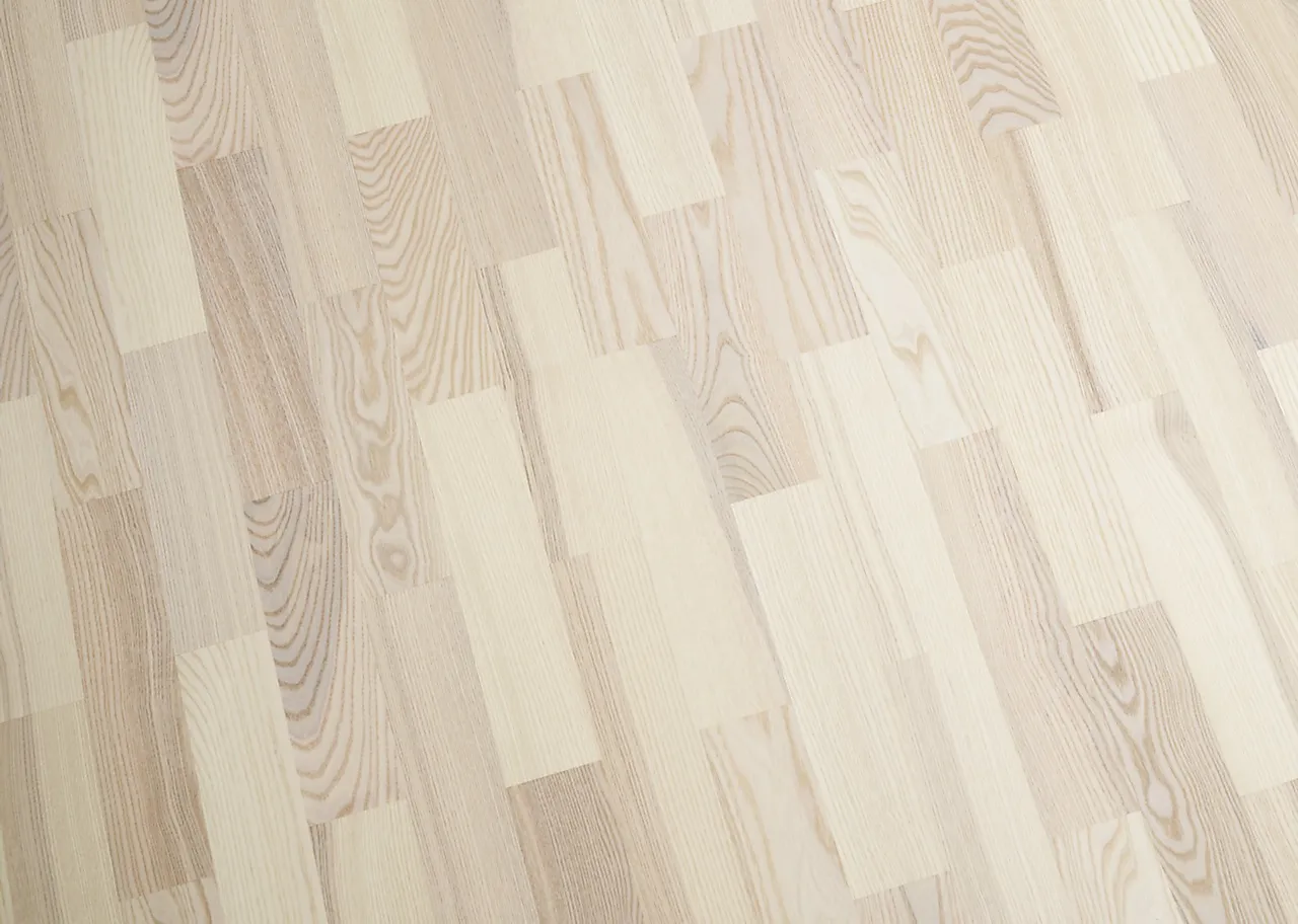 Parkett 3-stav ask hvit matt lakkert null - null - 2 - Miniatyr