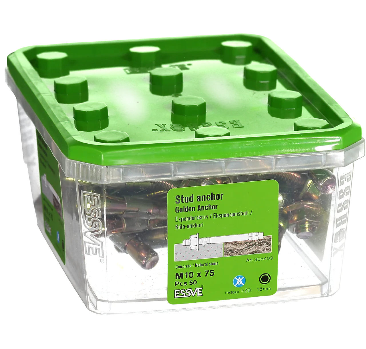 Eksp.bolt ga m10x75 fzb a-50 a-50 golden anchor blankforsinket stål null - null - 2 - Miniatyr