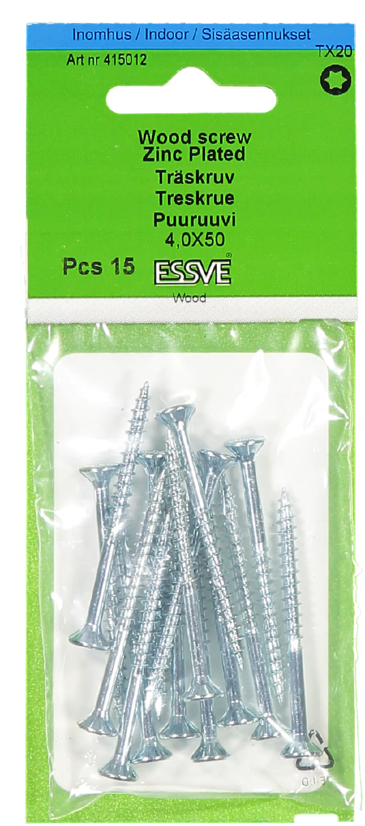 Treskrue inv sh 4x50 fzb a-15senkhode