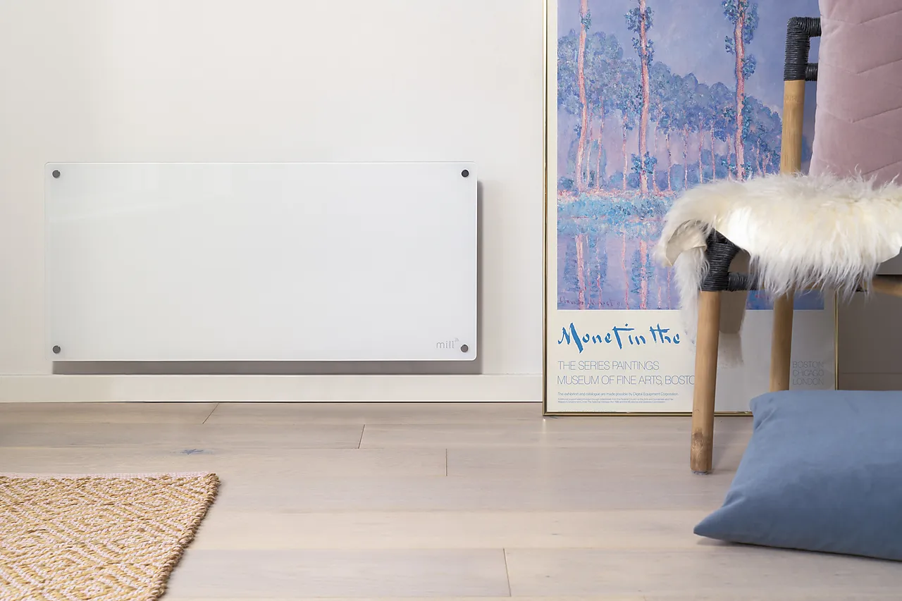 Panelovn glass 1000 watt hvit null - null - 2 - Miniatyr