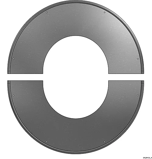 Dekkplate ø150 helis 36-40gr sort helisolert